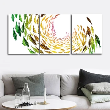 

Shoal of fish Nordic Wall Pictures Poster Print Canvas Painting Calligraphy Decor for Living Room Bedroom Home Decor Frameless