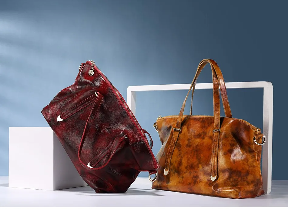 Realer натуральная кожа женщин сумка сумки на плечо женский большой емкости Сумочка красный/коричневый/зеленый/синий/черный