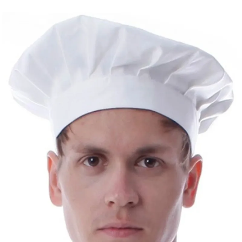 

Adjustable Stretch Professional Chef Cap Kitchen Cook Catering Baker Mushroom Hat