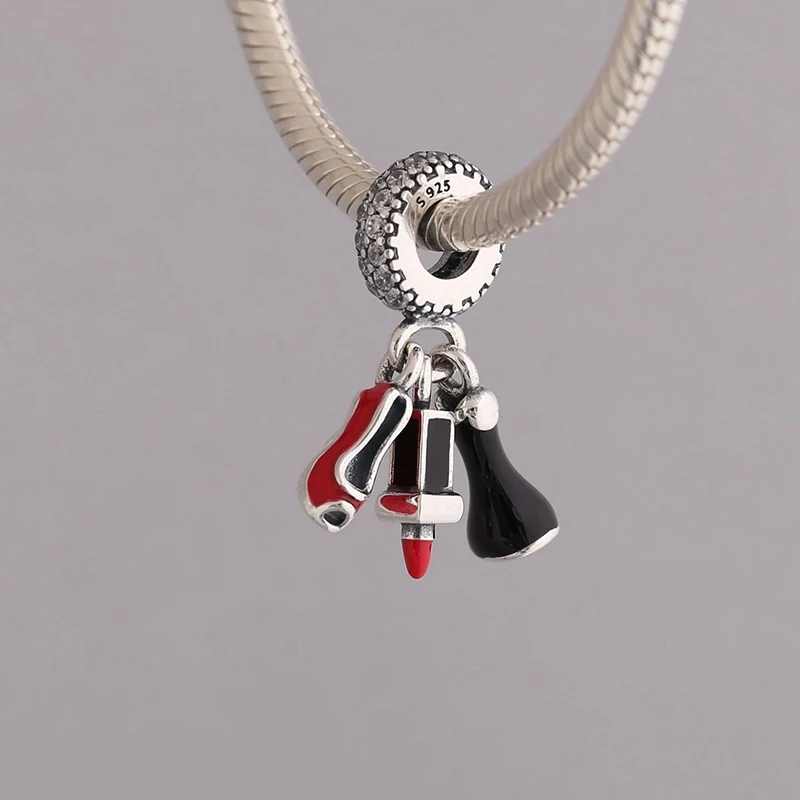 

2018 Hot S Fits Charm Bracelet DIY Women's Gift Jewelry 925 Sterling Silver Inlay Zircon Fem Charm Pendant Beads