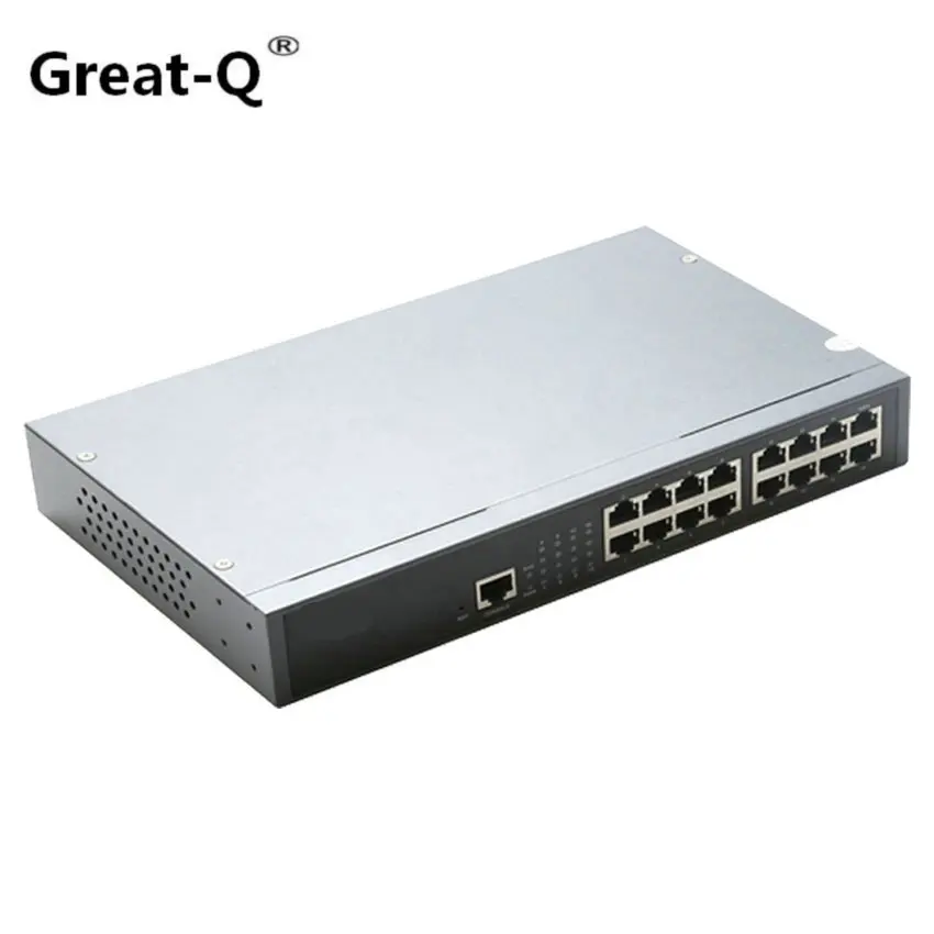 Great Q High quality 16 Port 10/100M Network Switchs RJ45 RJ 45 lan Switching Capacity fast