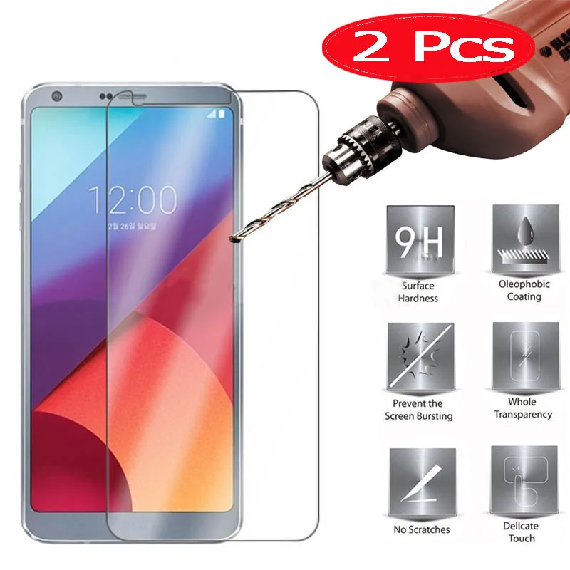

2 Pieces HOPELF Screen Protector for LG G6 Tempered Glass 2.5D 9H Phone Protective for LG G6 Tempered Glass Screen Protector