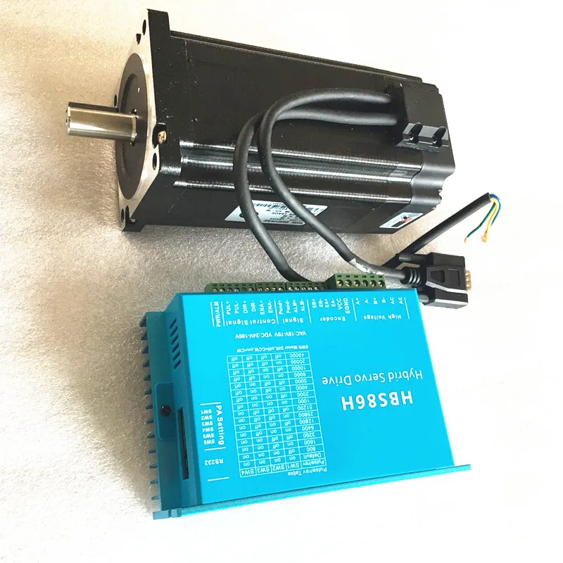 Nema 34 Серводвигатель 86HB250 118B + HBS860H шаговый двигатель с замкнутым циклом 8.5N.m