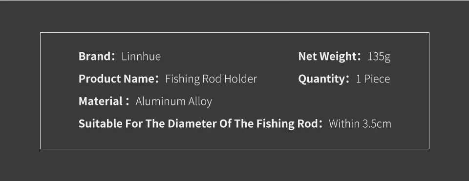 LINNHUE портативная рыболовная удочка, держатель из алюминиевого сплава, съемный держатель для удочки, кронштейн, база для метания карпа, морская удочка, аксессуары