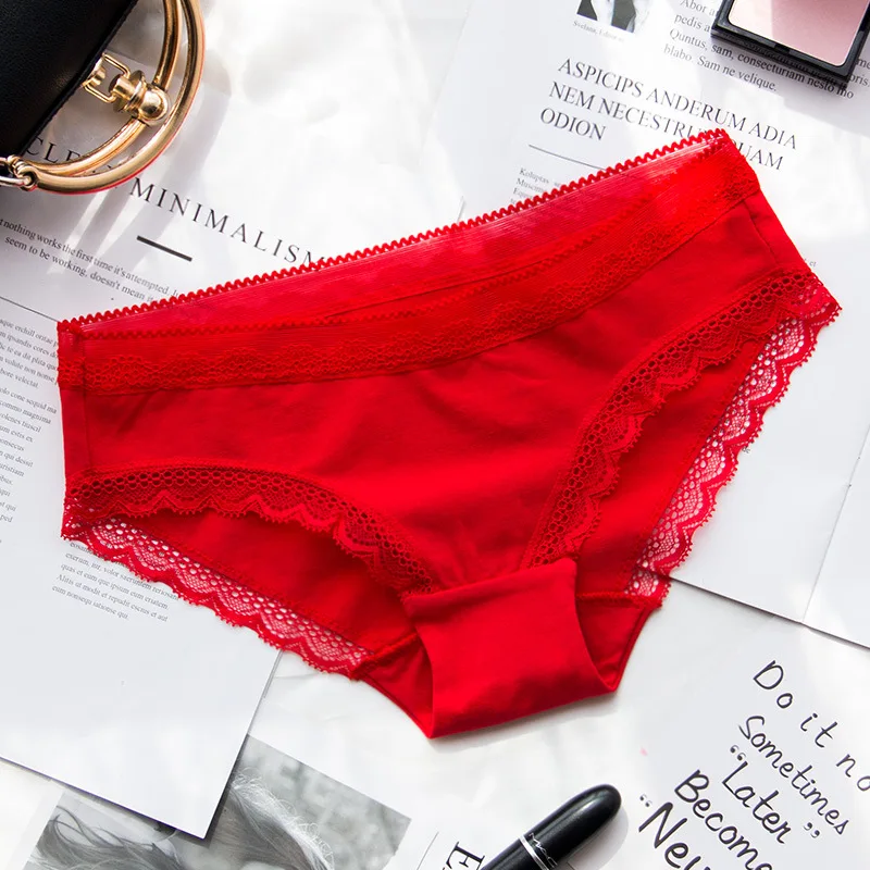 New Style Breathable Lingerie Sexy Lace Panties Femlae Low Rise