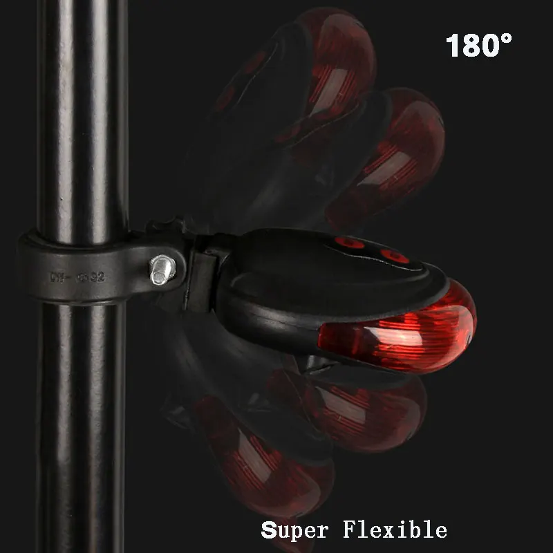 Flash Deal Bicycle Cycling Tail Rear Light Bike Light Bike Warning Lamp LED 2 Laser 7 Mode Beam Bike Night Ride Warning Light Cycling light 3