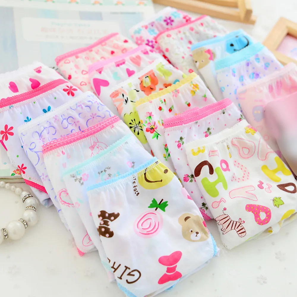 

6pcs/lot Hot Fashion New Baby Girls Underwear Cotton Panties For Girls Kids Short Briefs Children Underpants