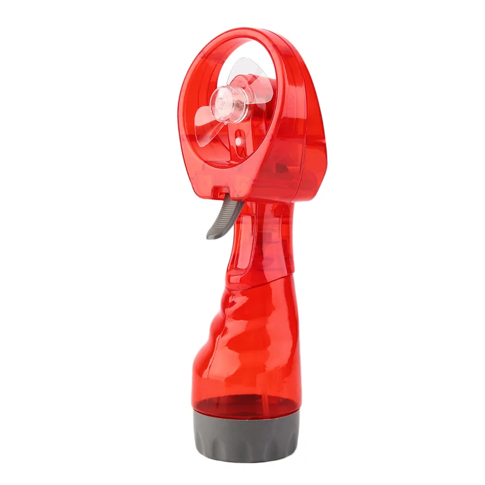 Портативный ручной водяной туман вентилятор 2в1 функции мощный вентилятор мини наружные водяные охлаждающие брызги вентилятор для увлажнения - Цвет: Красный