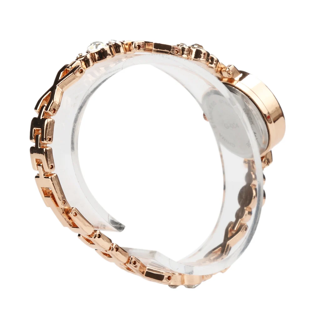 Роскошные цвета розового золота браслет часы модные женские туфли с украшением в виде кристаллов модельные Бизнес кварцевые наручные часы G-004