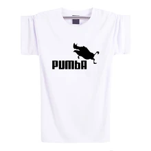 2016 New men Fashion Summer design funny tee cute Pumba t shirt homme men’s Simba women 100% cotton cool tshirt lovely top