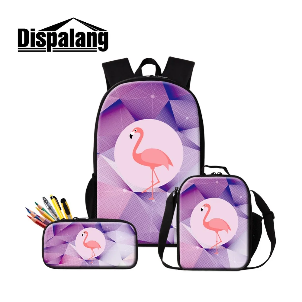 

Top Quality PU Beautiful School Bags Animal Image Female Backpack for Girls Rucksack with Lunch Pouch and Pencil Box Boys Bag