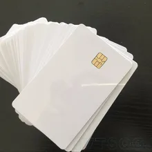 200 шт./лот пустой 4442 Магнитный контактный чип карта с чипом SLE 4442 и марка «hico» магнетическая лента смарт-карта Combi-Card