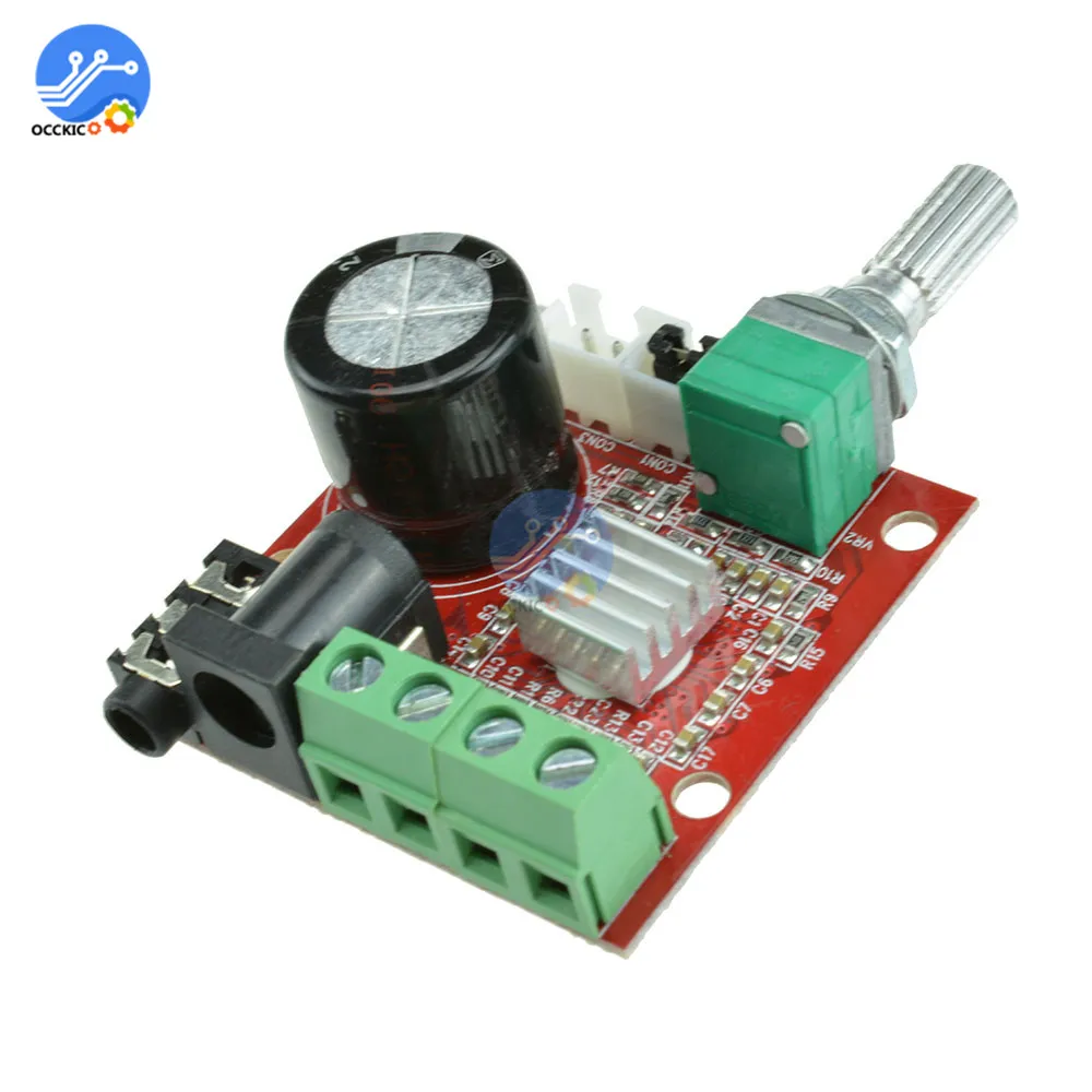 12 В Mini Hi Fi PAM8610 плата аудио стереоусилителя 2X10W двухканальная Плата усилителя