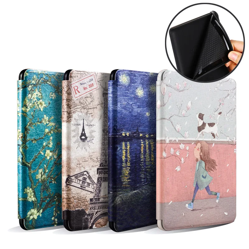 Умный мягкий магнитный чехол из ТПУ и кожи для Amazon new Kindle 10th Generation 2019 модный тонкий
