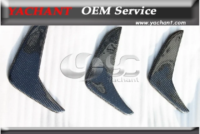 

Carbon Fiber OEM Style Rear Bumper Canard (3 Pcs) Fit For 2008-2010 W204 C63 AMG