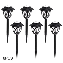 6 шт. лужайка лампа дорожка украшение на солнечных батареях Открытый прочный сад энергосберегающий водонепроницаемый двор светодиодный светильник ландшафтный светильник