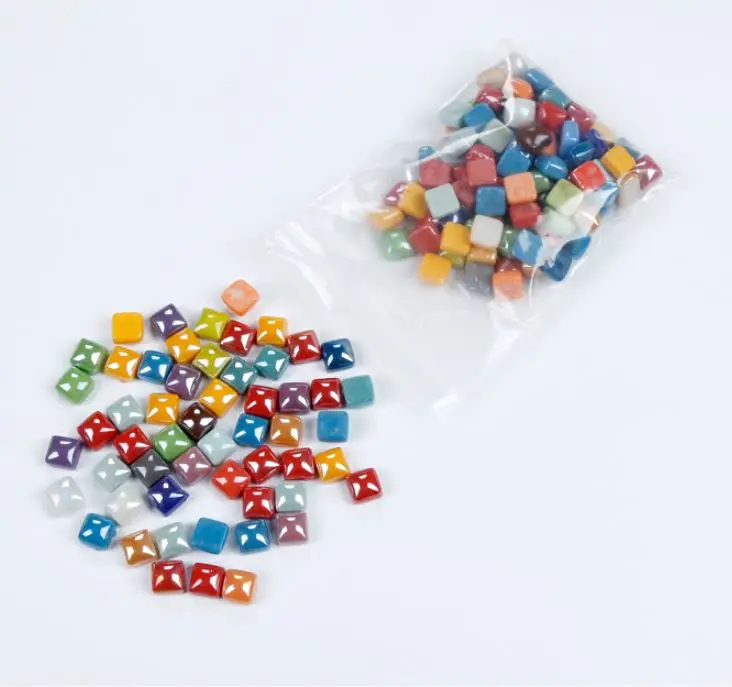 250 г/пакет разноцветная четырехсторонняя керамическая мозаичная плитка для рукоделия мозаика для рукоделия Прозрачный камень