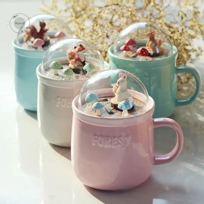 

HOMI lovely Potted plant cup Coffee Mug Large Capacity 400ml Mugs creative Drinkware Coffee Tea Cups Novelty Gifts milk office