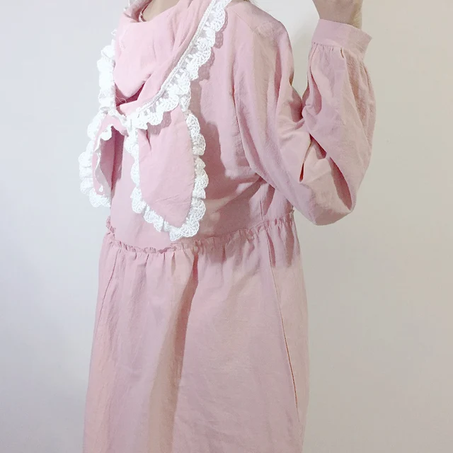 online shop 2018 japanese soft sister lace with cap dress autumn
