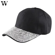 Женская джинсовая бейсболка со стразами в стиле хип-хоп, Женская Регулируемая бейсбольная шапка, Осень-зима