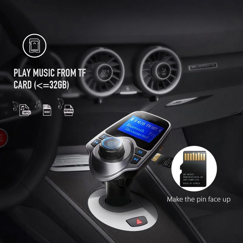 ANLUD Беспроводной Bluetooth Car Kit Handsfree fm-передатчик автомобильный Mp3 плеер USB телефон Зарядное устройство для iPhone Автомобильн