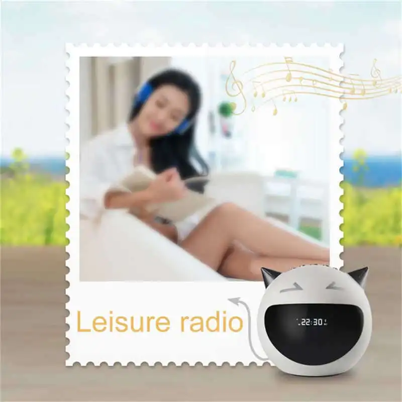 Многофункциональный дьявол Цифровой Будильник беспроводной Bluetooth динамик FM радио Поддержка TF карты LXY9