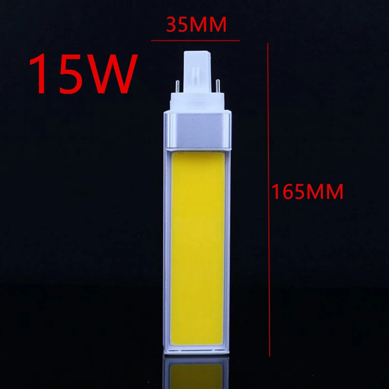 

1pcs/lot Horizontal Plug Lamp LED Bulb 10W 12W 15W COB LED E27 G24 G23 COB Corn Light Lamp Warm White AC85V-265V Side lighting