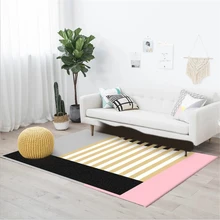 AOVOLL ковер спальня Гладкий минималистичный японский стиль спальня гостиная кухонный Придверный коврик серый желтый Блок геометрический полосатый