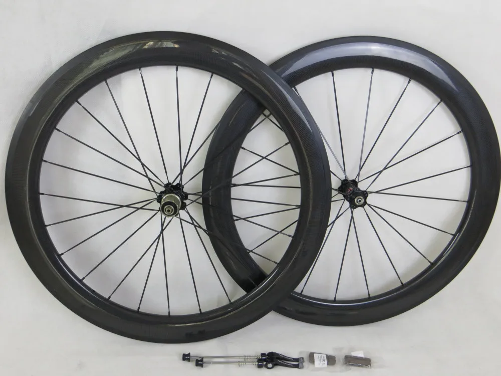 Best 2015 New Item 700C Carbon Wheels 50mm Clincher with Novatec 271 hub black spokes black nipples Road Bike Carbon Wheelset 3