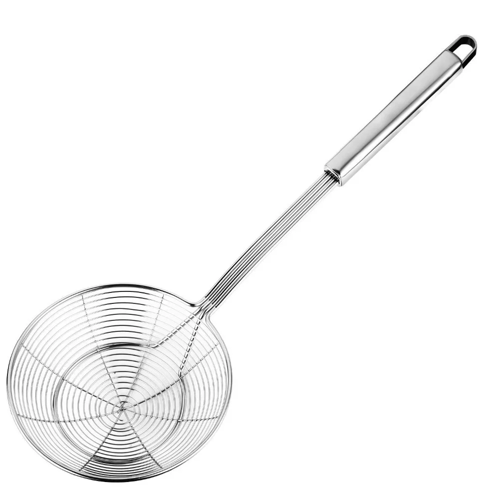 Home Fried Poach Food Tools Stainless Steel Ladle Large Colander Strainer Sludge Net Sieve
