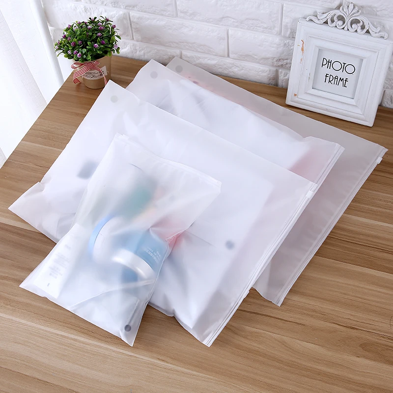 Simple fashion travel clothing storage bag finishing bag frosted zipper