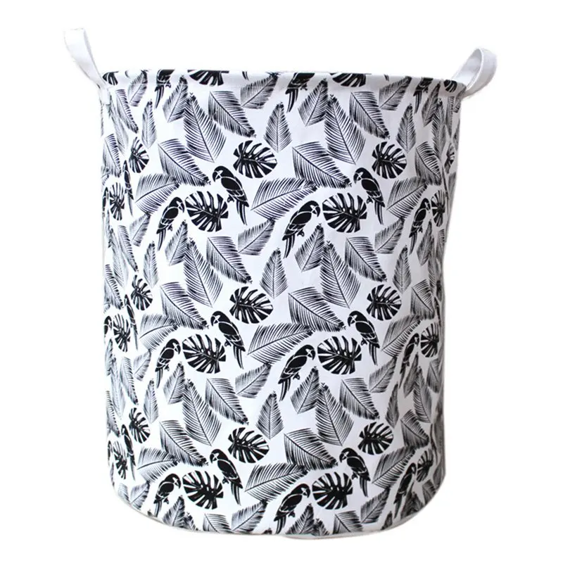 Cotton Linen Fabric Waterproof Folding Geometric Figure Dirty Clothes Storage Bags Toy Storage Sundries Storage - Цвет: D