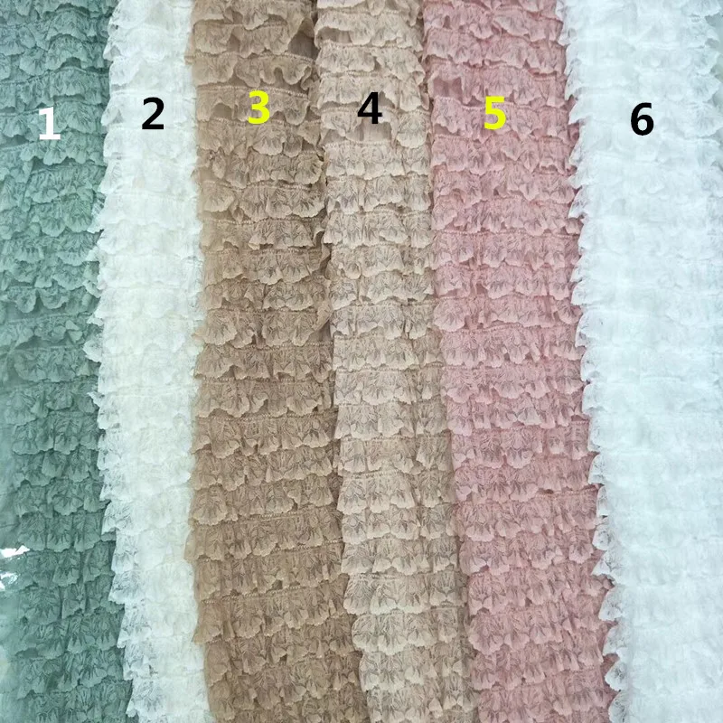 

Beautiful embroidery french net lace fabric with flower for party dress