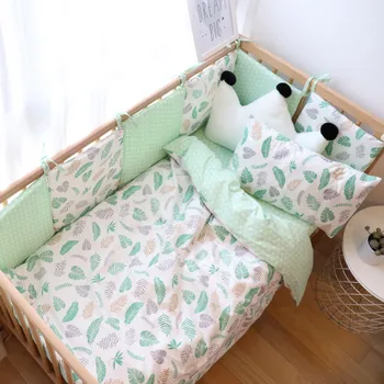 Baby Bedding Set Cotton Breathable Baby Items For Newborns Crib Bedding Set With Bumper For Boy Girl Bedsheet Or Mattress Cover 1