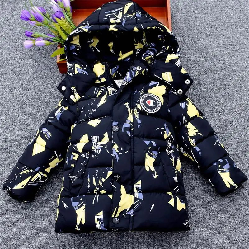 

Children's Clothing Outerwear Boys Winter Warm Hooded Coat Children Cotton-Padded Clothes Girls Jacket Kid Sport Camouflage Jac