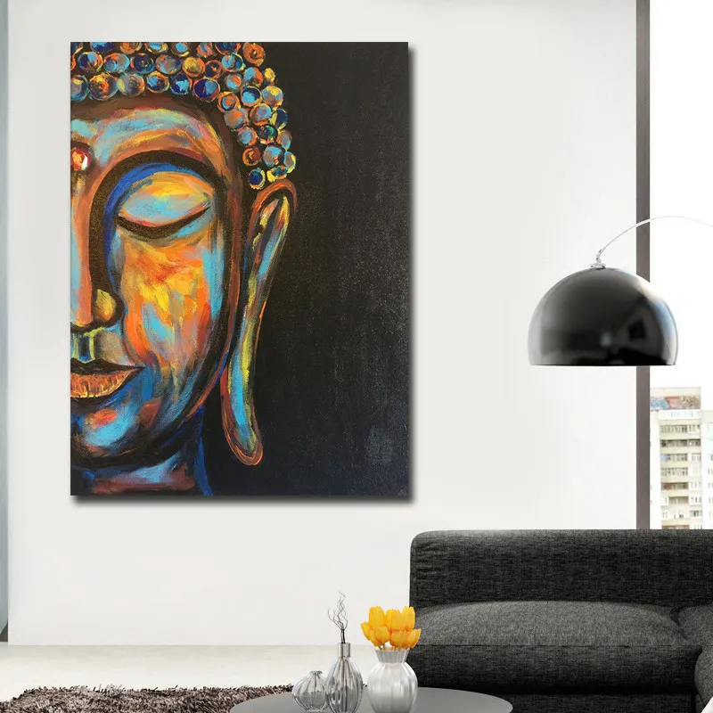 

Modern Canvas Art Printed Buddha Painting Wall Pictures Printing For Living Room Modular Pictures Home Decor Frameless Free Ship