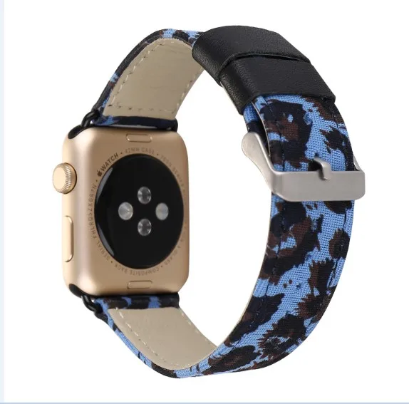 Роскошный брендовый ремешок из натуральной леопардовой кожи для Apple watch band iwatch