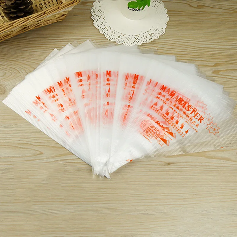 

100Pcs Disposable Piping Icing Cream Bag Cake Cream Decorating Tools Icing Fondant DIY Pastry Tip Tool Set Kitchen Accessories