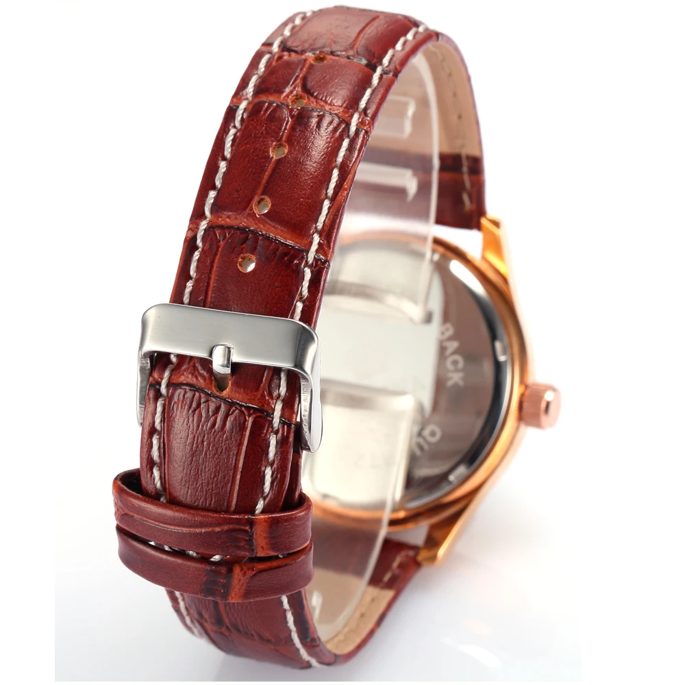 Роскошные мужские деловые часы из розового золота MG.ORKINA японские кварцевые