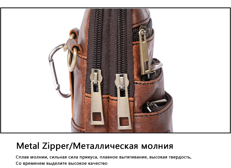 Messenger Bag Men Waist Pack Genuine Leather Men's Shoulder Crossbody Bags For Men Belt Bag (19)
