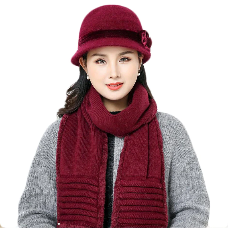 Женская зимняя шапка и шарф из кроличьего меха|hat scarf set|scarf sethat |