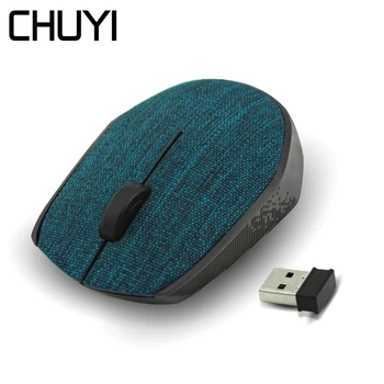 

CHUYI Wireless Optical USB Mouse Special Linen Fabric Computer Mause Ergonomic 2.4G Mice With Canvas Panel For PC Laptop Desktop