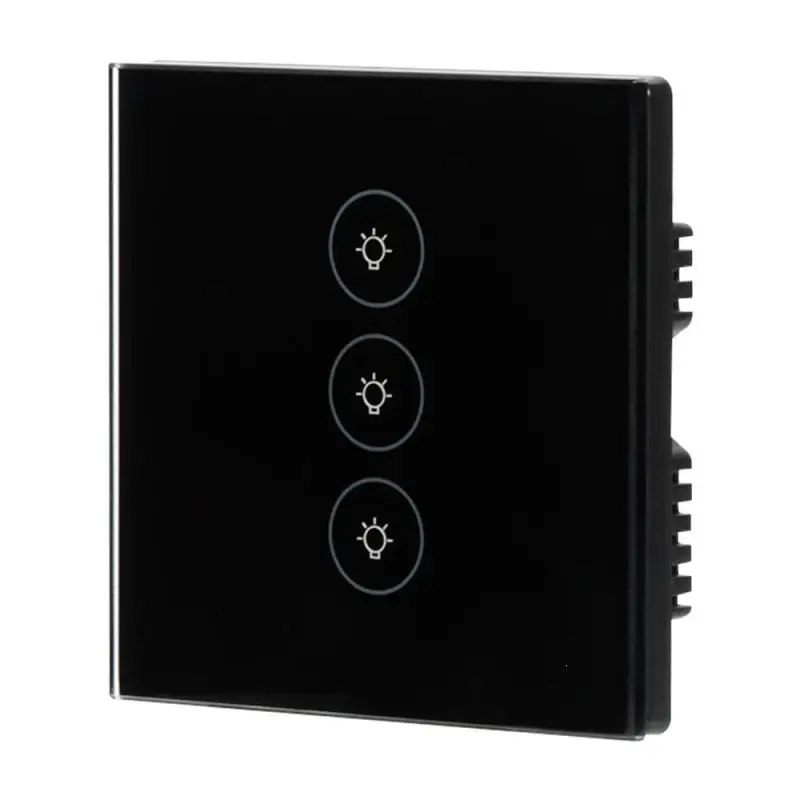 

QIACHIP UK Standard Eruiklink 3 Gang Wireless Remote Control Light Switches, Smart Home RF433 Remote Control Wall Touch Switch