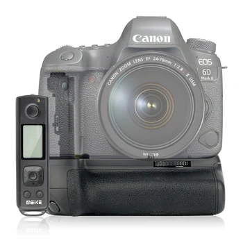 

Meike MK-6D2 Pro Battery Grip for Canon 6D Mark II for Vertical Shootting Holder with 2.4G Wireless Remote System