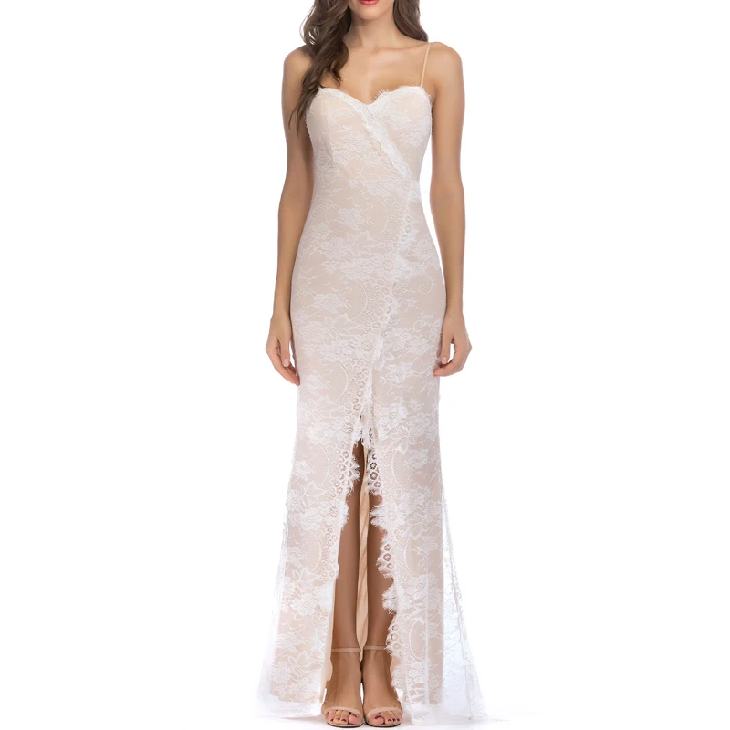 sexy white maxi dress