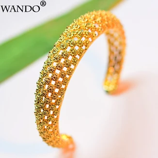 WANDO1pcs золотой цвет Ethinc браслеты для женщин/девушек Франция Дубай ювелирные изделия браслеты модные аксессуары b143