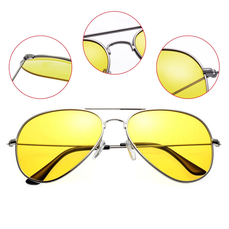 Антибликовый поляризатор, очки ночного видения для водителей, поляризованные солнцезащитные очки из медного сплава, очки ночного видения, авто аксессуары