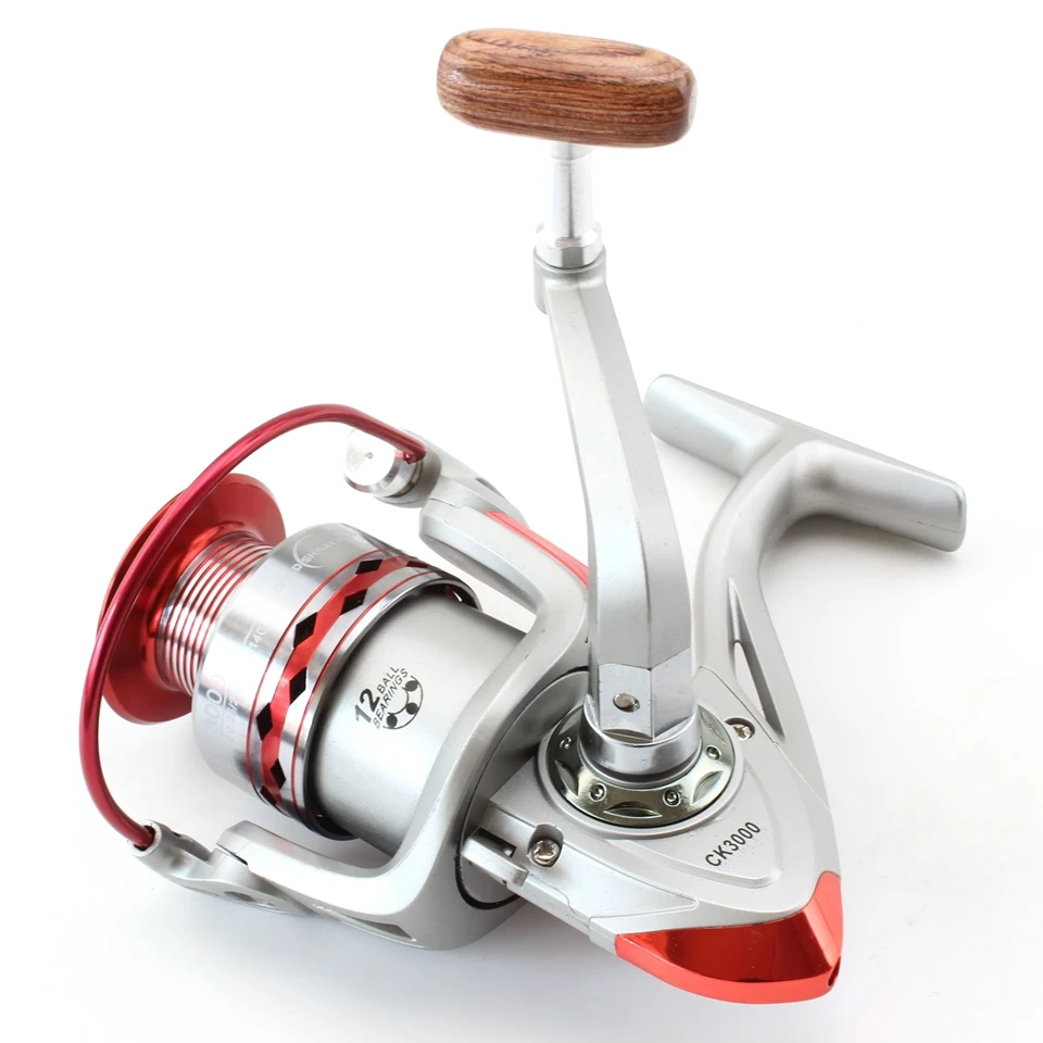 Carretel de Pesca Rolamentos de Esferas Nova Promoção! 12 Ck1000 7000 5.2: 1 Intercambiáveis Dobrável Handle Pesca Spinning Reel Fishing Reel 11 Carretilhas de pesca