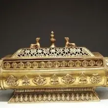 Изысканная китайская латунная горелка с ладаном с реинкарнацией мира& Тотем& мин Марка