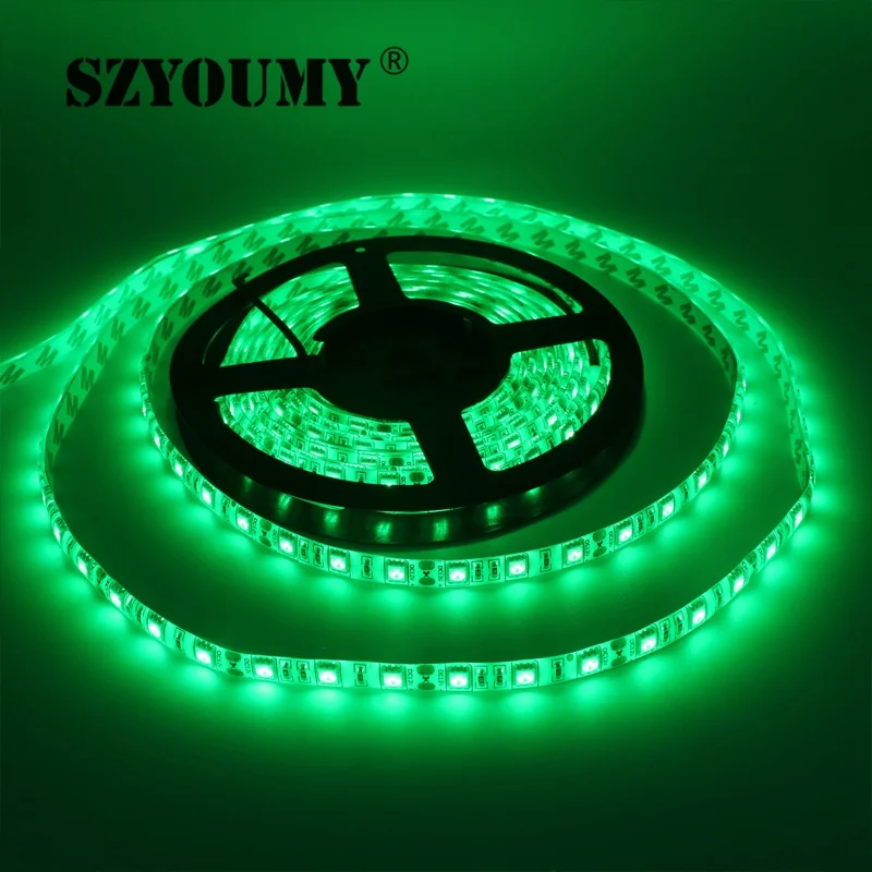 SZYOUMY 5 м голубой лед SMD 5050 60led/m Водонепроницаемый гибкие светодиодные полосы неон бар полосы света для главная украшение автомобиля